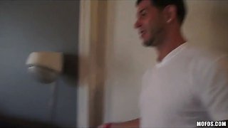 Gang of huge titted teenager latinas start a naughty orgy at a house fest