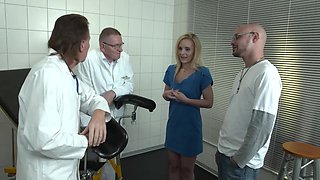 Doctor Team Fucking Hot Female Patient with Cum in Mouth