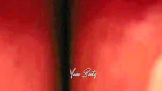 My Big Booty Stepmother on the Bed with Panty While I Cumshot in Her Panty in the Night Secretly