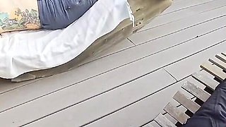 Dickflash Roof Adventure: Part 1 a Little Redhead Slut Gives Me Fast Cumshot on Her and While Her Boyfriend Waits