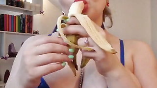 Eating Your Banana in Latex Dress