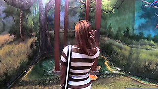 Big ass Thai GF museum visit and fuck