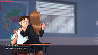Gorgeous Busty Slut Fills Her Pussy with Big Dildo - Summertime Saga 3D Animated Porn Game