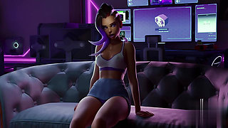 She want to pay the bill with hard sex blowjob and sofa couch sex