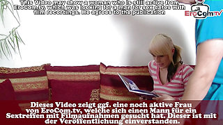 German blonde stepsister gets turned on by her stepbrother