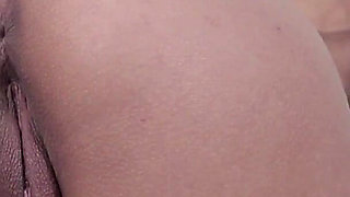 Skinny Brunette in Gloryhole Action!