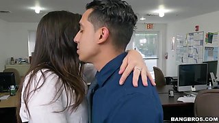 Bootyful lady Karlee Grey is office whore who wanna ride strong cock