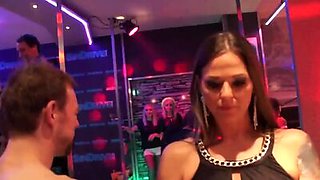 DRUNKSEXORGY - Horny lesbians fucking in the club