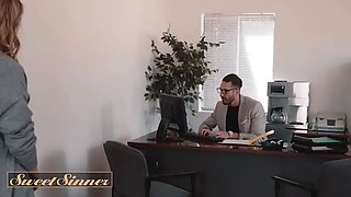 Jummy sinner - fat tittied sorority girl is tasked with seducing her tall and hot lecturer