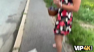 Pretty Czech Girl Shows Pussy to Stranger in Park - HD POV Fuck