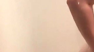 Sexy, Skinny Teen Plays with Her Pussy in the Shower