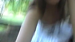 Pretty Amateur German Teens Teasing Each Other's Cunts in the Park