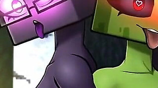 Minecraft Horny Craft - Part 64 Threesome Finale Endergirl and Creeper!! by Loveskysanhentai