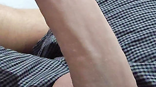 Step mom leg slap step step son big dick in erection