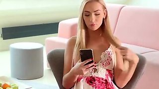 Lusty Jenny Wild sexts her hubby until he comes upstairs and gives her the bald pussy pounding shes been craving