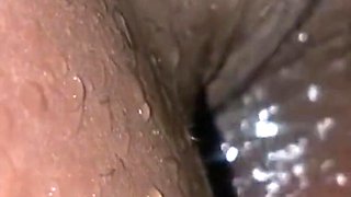 In the Shower Slapping My Fat Black Juicy Pussy