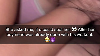 Snapchat story: An 18-year-old girl in a relationship went to the gym to work out, and it ended with a blowjob.