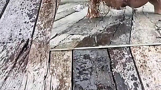 Selfie Shooting and Pee with Nice Flashing