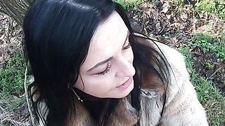 Cheating Wife Goes Fur-coat Shopping with Her Husband's Friend. She Will Suck His Cock Out-door 221