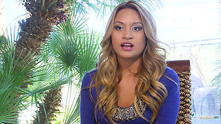 Natalia Robles becomes a secretary after giving her new boss a sloppy blowjob at work