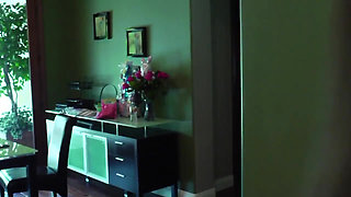 Lesbians kicking fingering in the kitchen