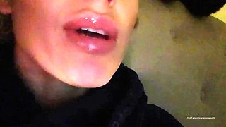 Doll with sensuous lips is doing softcore stuff on web cam, because it perceives so boinking superb