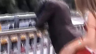 Hot German babes fuck each other with toys in public - amateur lesbian action