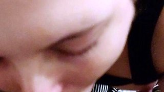 Sexy Slut Gives A Big Cock A Blowjob In The Car