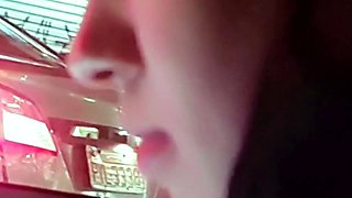 Cute amateur asian gives a wet blowjob