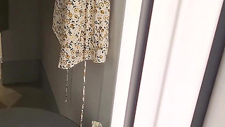 Clothes Changing - Fitting Room and Playing with Horny Pussy