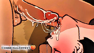 Step sister got her pussy fucked_ by her step brother's thick and big dick.