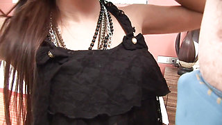 Teen Asian t-girl with braces sucks and fucks