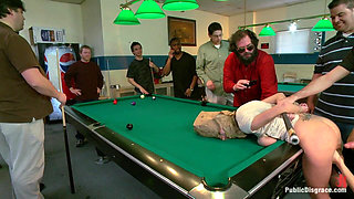 19 Year Old with Huge Natural Tits Gets Humiliated and Fucked in Public