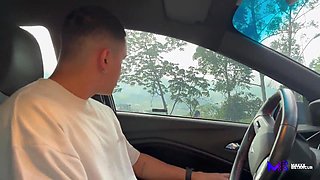 Colombian bitch gets into a stranger's car to have a wild fuck - Max Betancur & Luna Vitaler