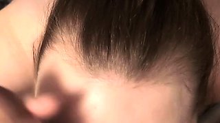 Sucking his cock and and cum on her face