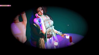 Animated Enchantment: Beauty of the Bigtits Goddess - 3D Animation