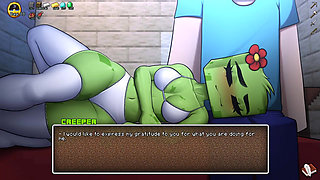 Minecraft Horny Craft - Part 28 Creeper in Lingerie! Blowjob POV by Loveskysanhentai
