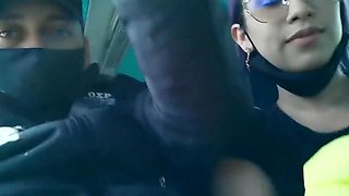 The wild girlfriend wants to get her pussy pounded right in the bus