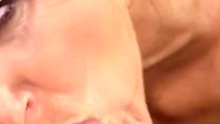 Tight milf massaging his sexy body