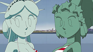 4th of July Hentai Cartoon - Sexy Statue of Liberty