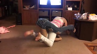 Living room wrestling
