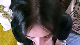 Sexy Teen Brunette Chick Handjobs POV