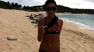 Sensual Beach Bliss: Intimate Fingering and Pussy Licking