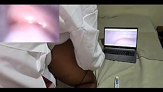 Naughty Gynecologist Fucks Patient's Big Pussy with Camera Inside - Jeanne Welsh Creampie