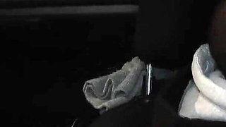 At Night on the Bus in the Parking