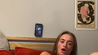 Horny tattooed goth tits bouncing while fingers deep
