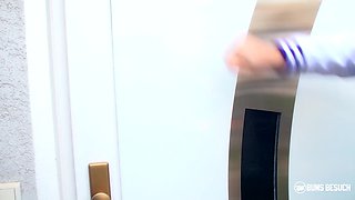 Jezzicat's Fiery Spirit Ignites Passion in German Bathroom