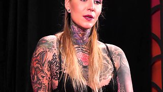 Tattooed Slut Gets Fucked Properly and Makes a Masturbation Show