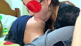 Stepsister Leads A Deep And Very Wet French Kiss