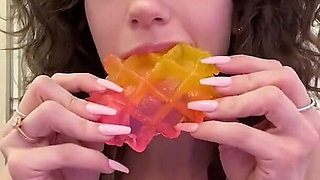 Waffle Eating and Sucking Asmr